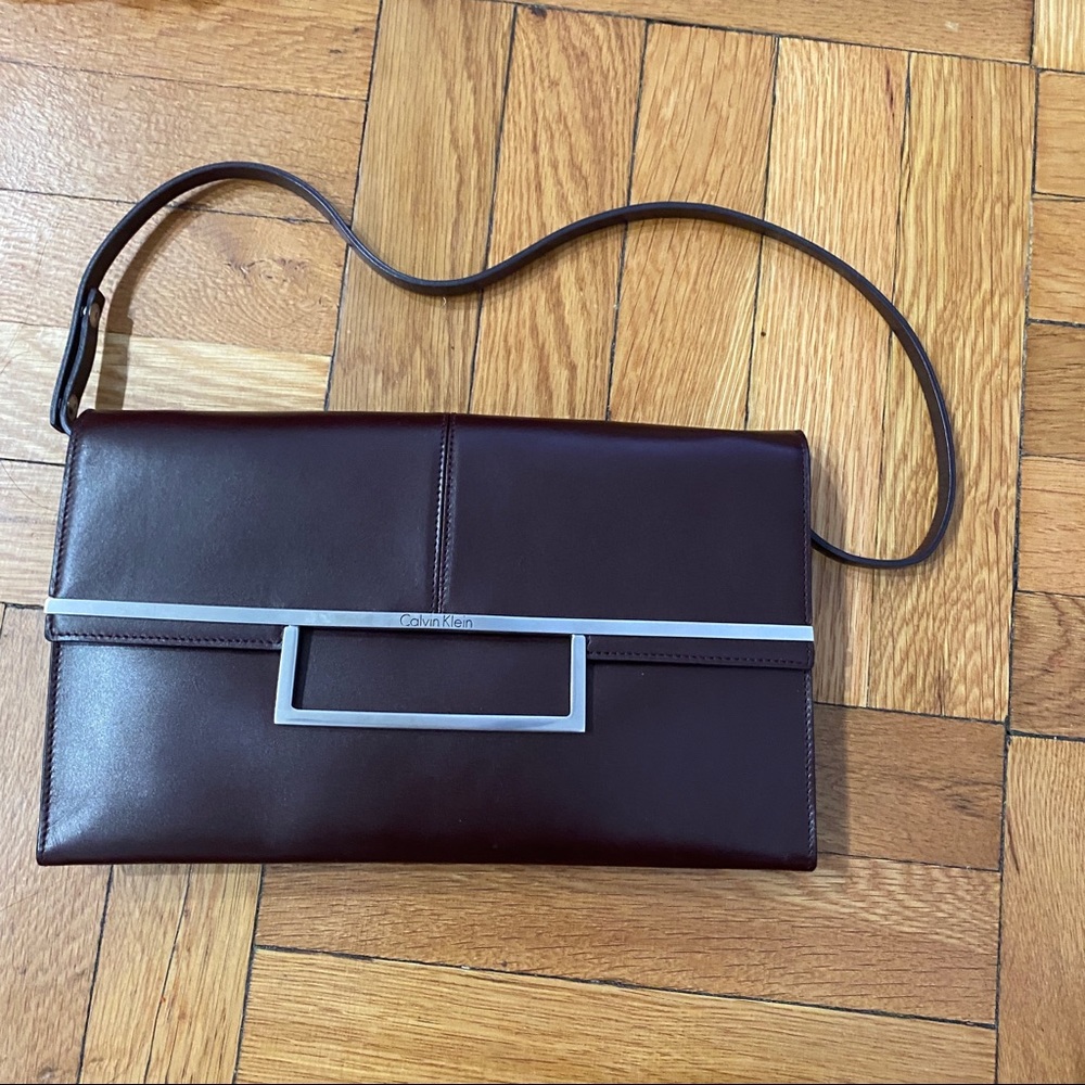 Brown Calvin Klein shoulder bag